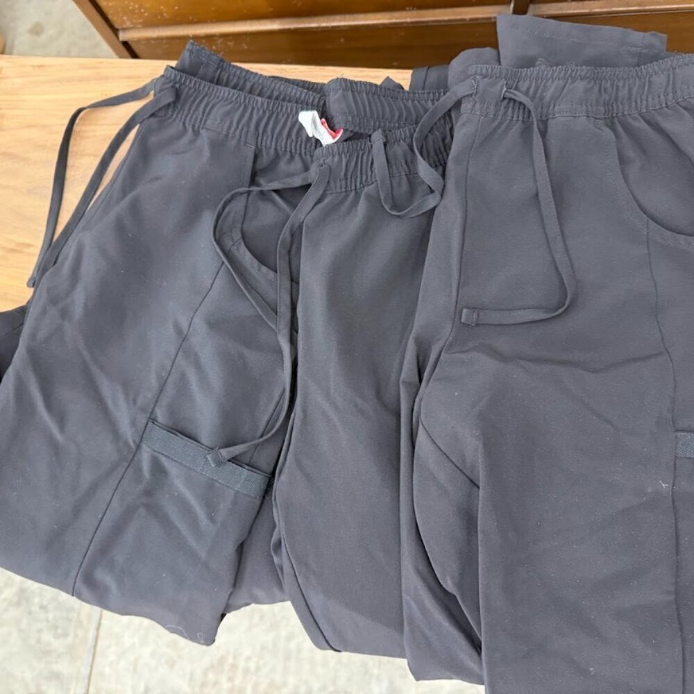 Dickies Black Scrub Bottoms Bundle of 3